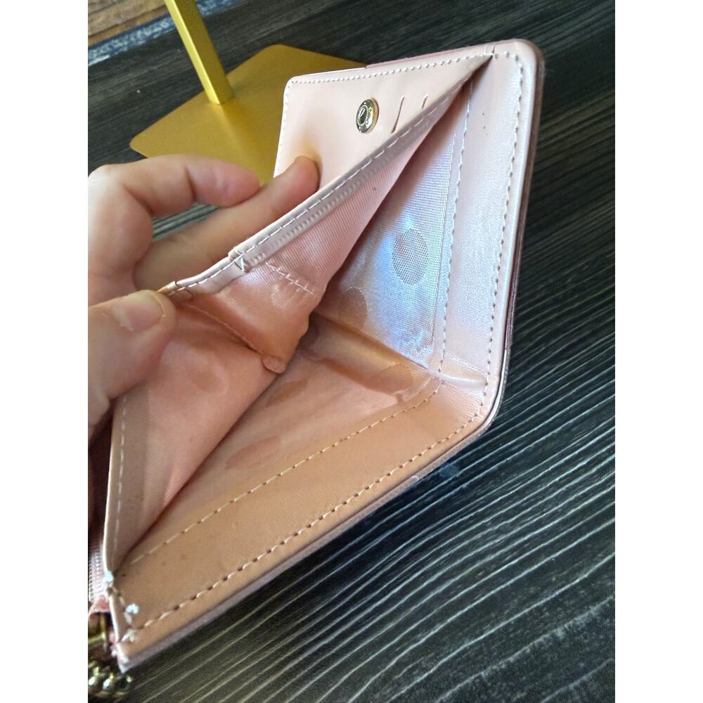 Designer L Baby Pink Small Patchwork Fashion Envelope Wallet - Picture 5 of 6